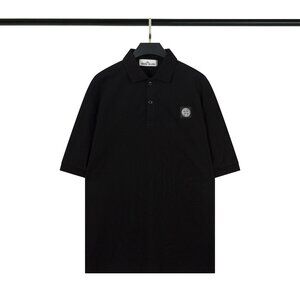 Stone Island Black Polo Shirt